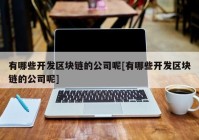 有哪些开发区块链的公司呢[有哪些开发区块链的公司呢]