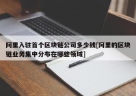 阿里入驻首个区块链公司多少钱[阿里的区块链业务集中分布在哪些领域]